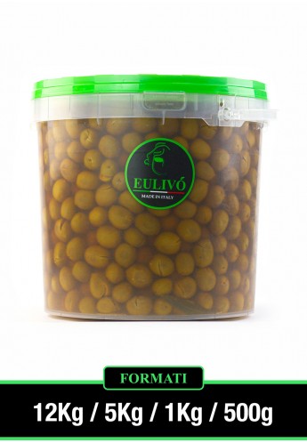 Olive Verdi Schiacciate In Salamoia