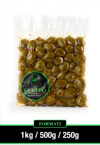 Olive schiacciate condite